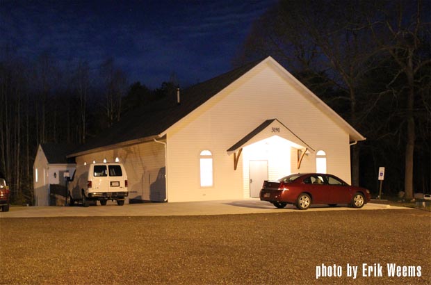 St James Church Powhatan Virginia - night time 